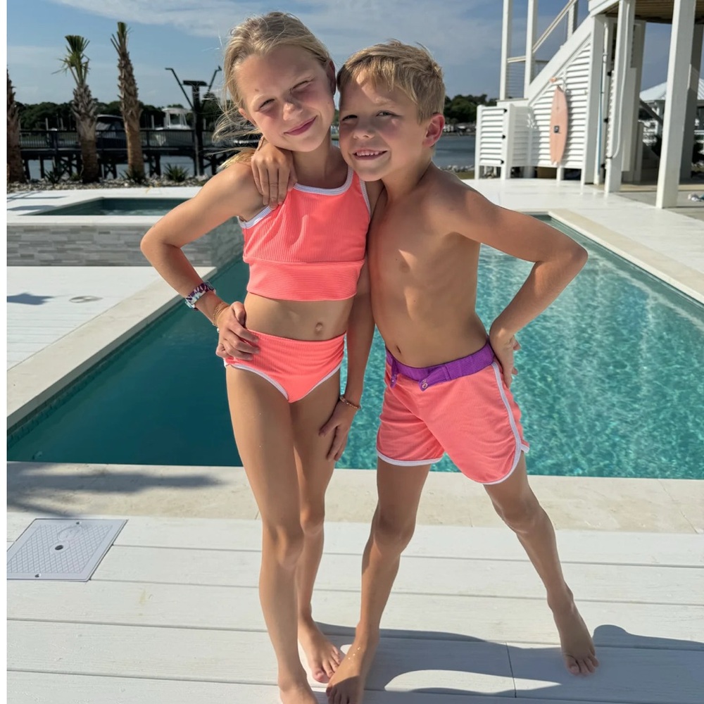 Kids Swim Set in Coral